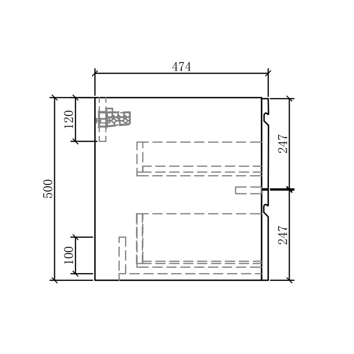 Badnor Malin HVIT 100cm servantskap m/ servant