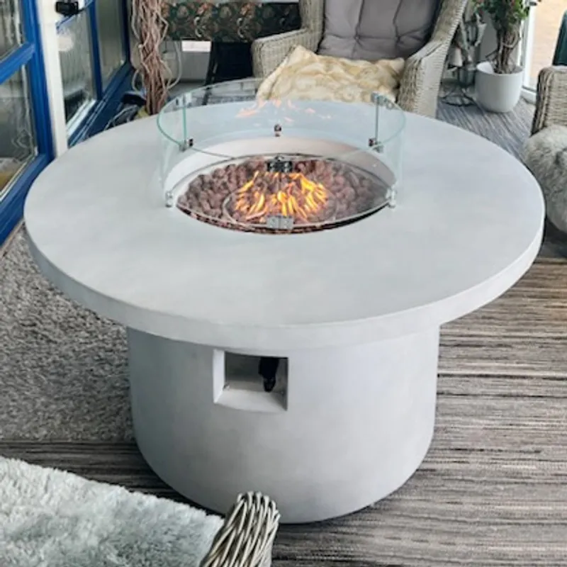 Arctic A-804, Ø122cm gassdrevet peisbord, GRANITE