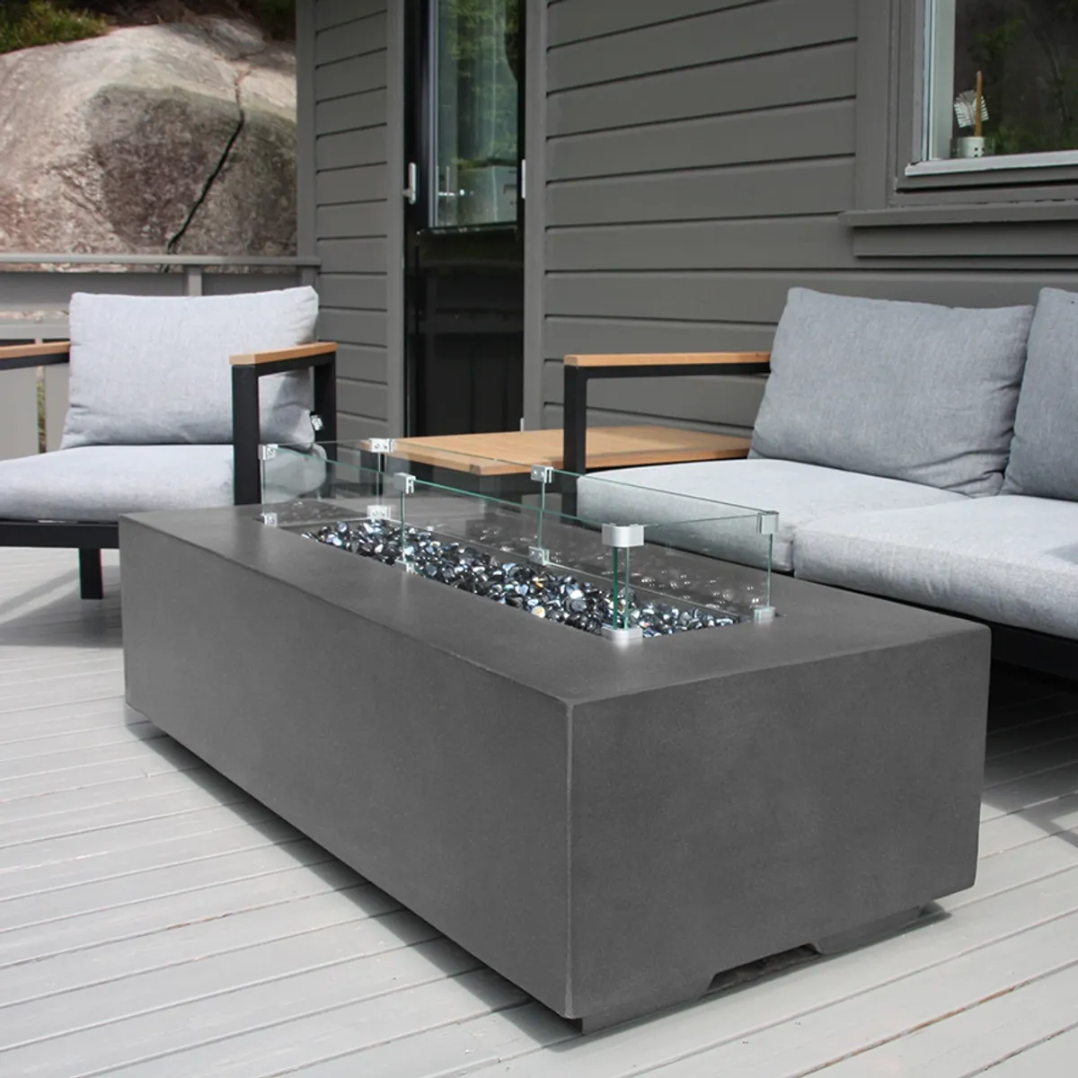 Arctic A-600 gassdrevet peisbord, CONCRETE GREY