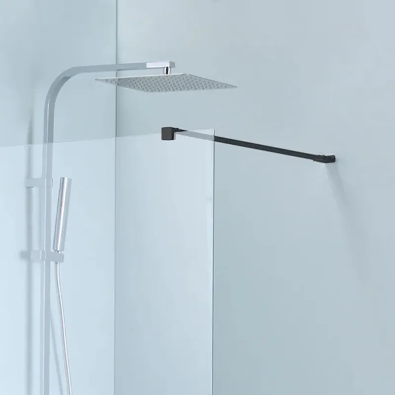 Pyxis fastfelt matt sort Walk-in hjørne 90cm