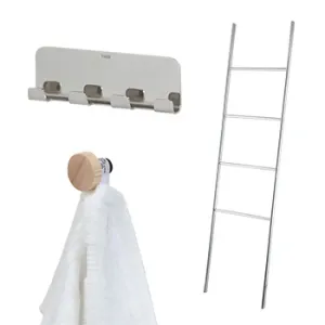 Håndklestativ, kroker og knagger
