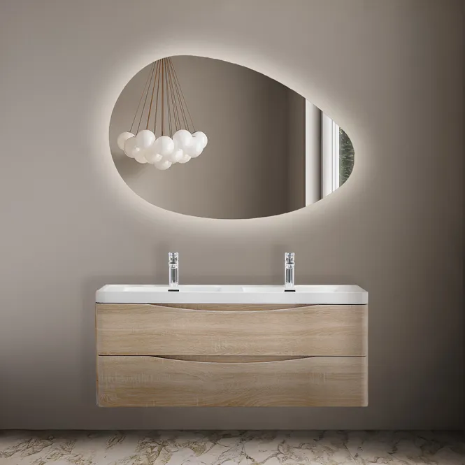Hovedbilde Badnor Mette 120cm dobbel mbl.lpk (50004) Lucy speil