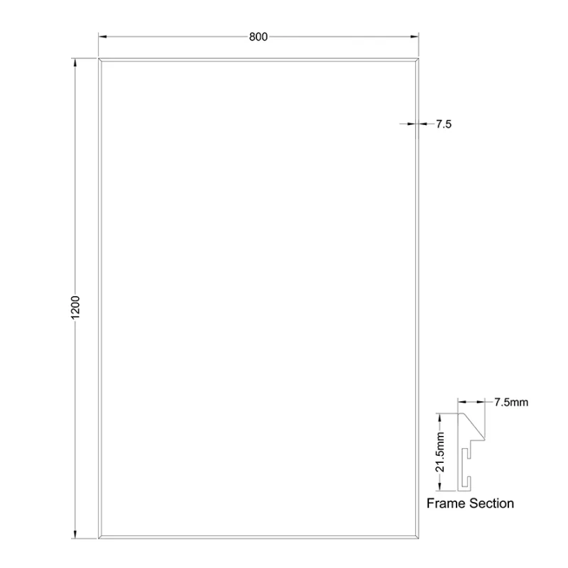 Badnor Maiken 120cm mbl.pk (9604) Saga speil m/lys