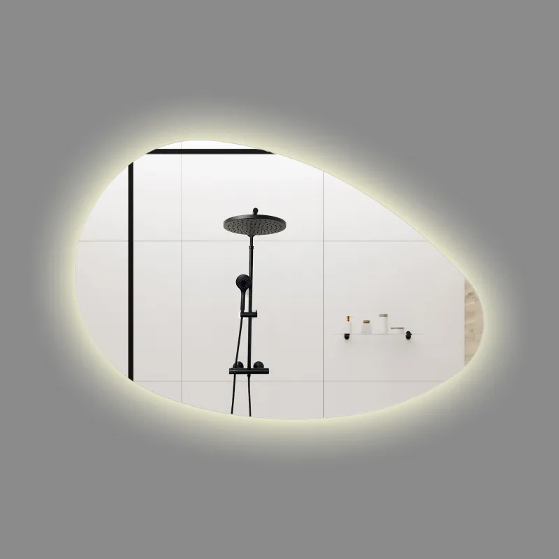 Badnor Lucy baderomsspeil (90cm) m/LED-belysning - eggformet