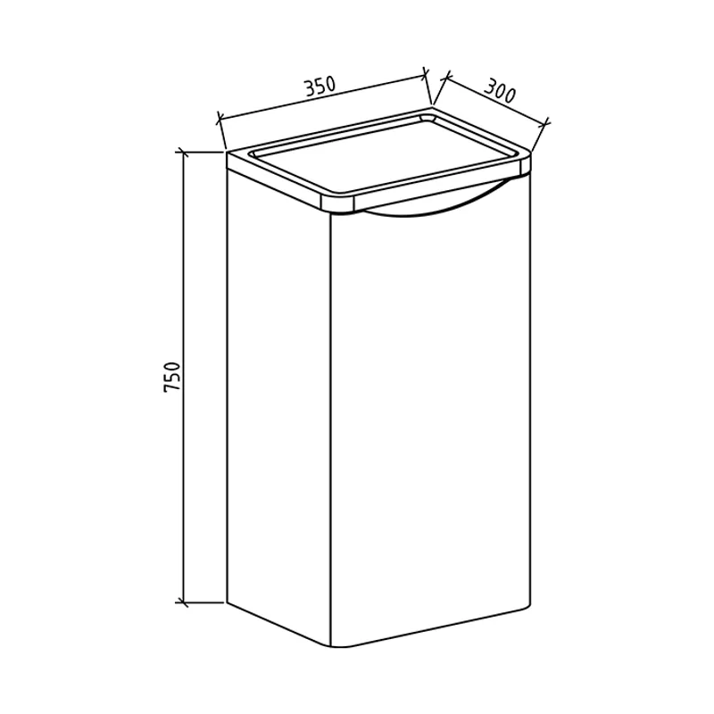 Badnor Mette 120cm enkel +35cm mbl.lpk (50013) Lone speil
