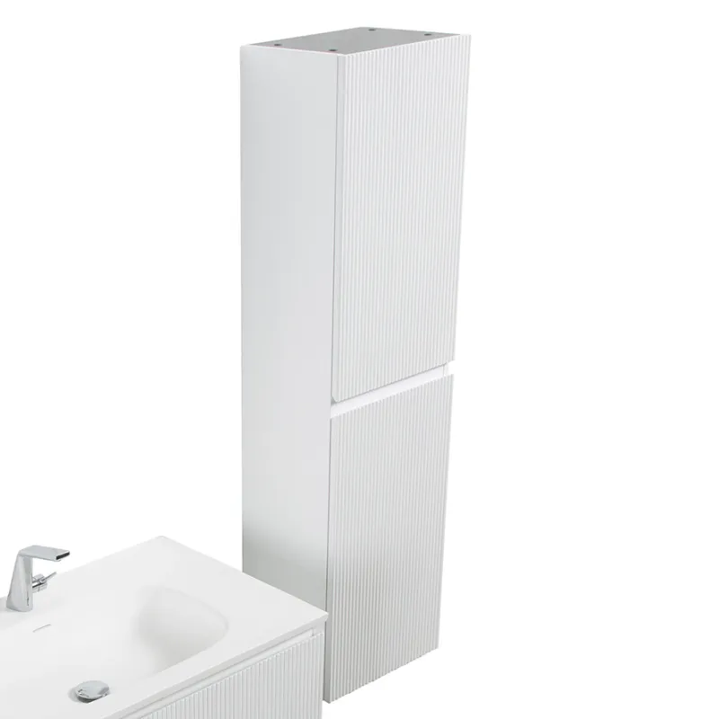 Badnor Merethe 40cm høyskap/sideskap m/spile-front HVIT MATT