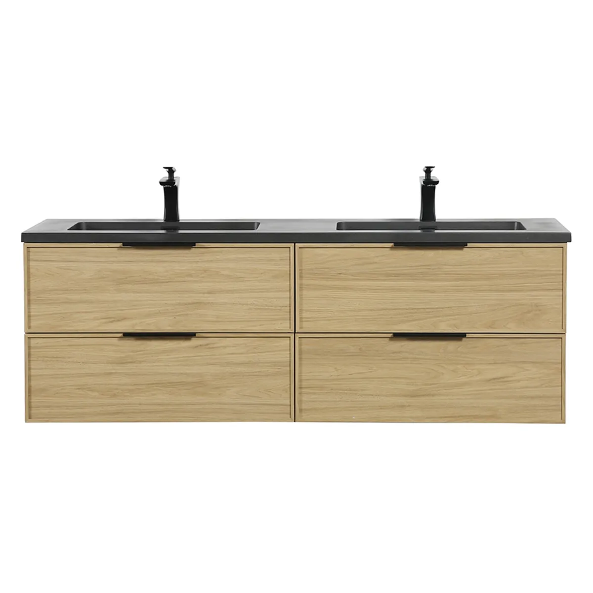 Badnor Melissa 150cm servantskap m/dobbel SORT servant