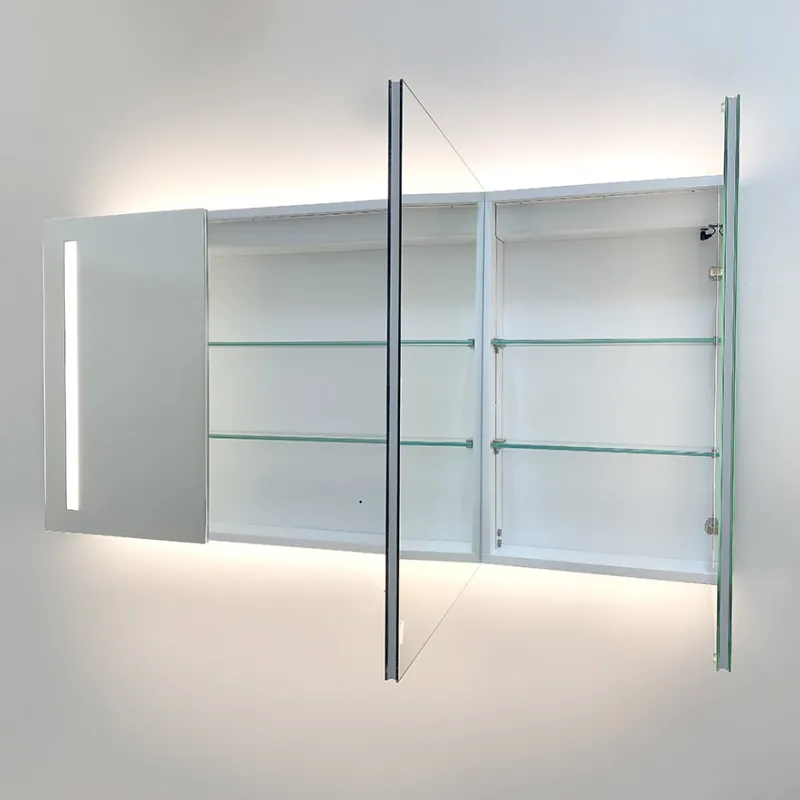 Badnor Melanie HVIT 150cm mbl.pk. (1501) Lilly speilskap