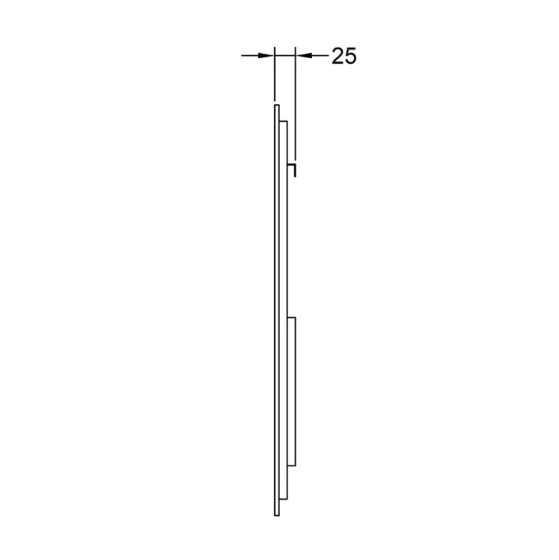 Badnor Alpine baderomsspeil m/belysning, 100cm (alpintbrille)
