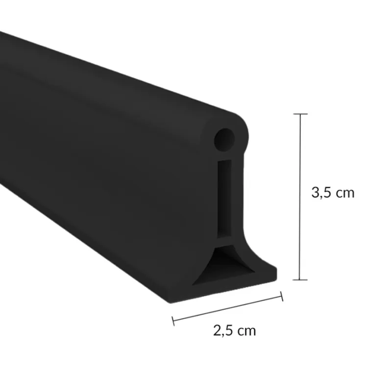 Badnor SealFlow vannstoppelist 200cm - SORT