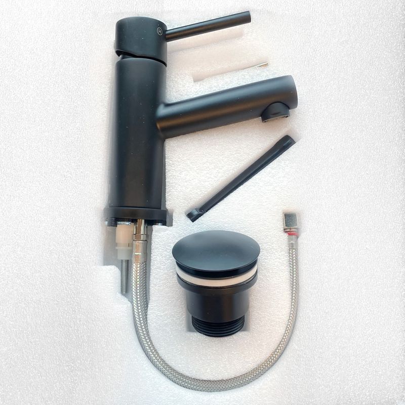 Azur Black servantbatteri med pop-up, MATT SORT