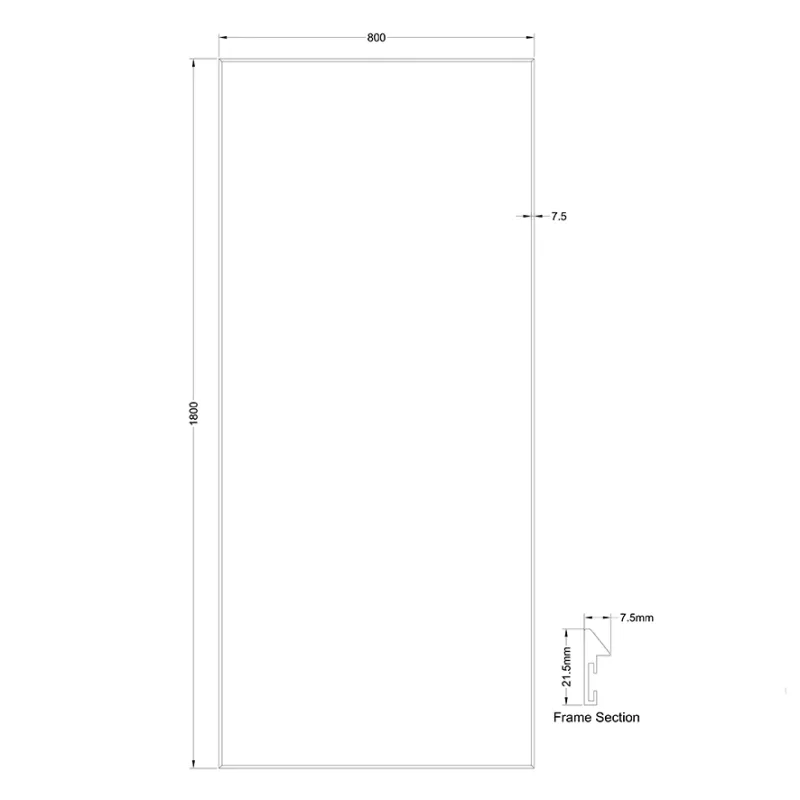 Badnor Mathea 180cm mbl.pk (9306) Saga firkantet speil