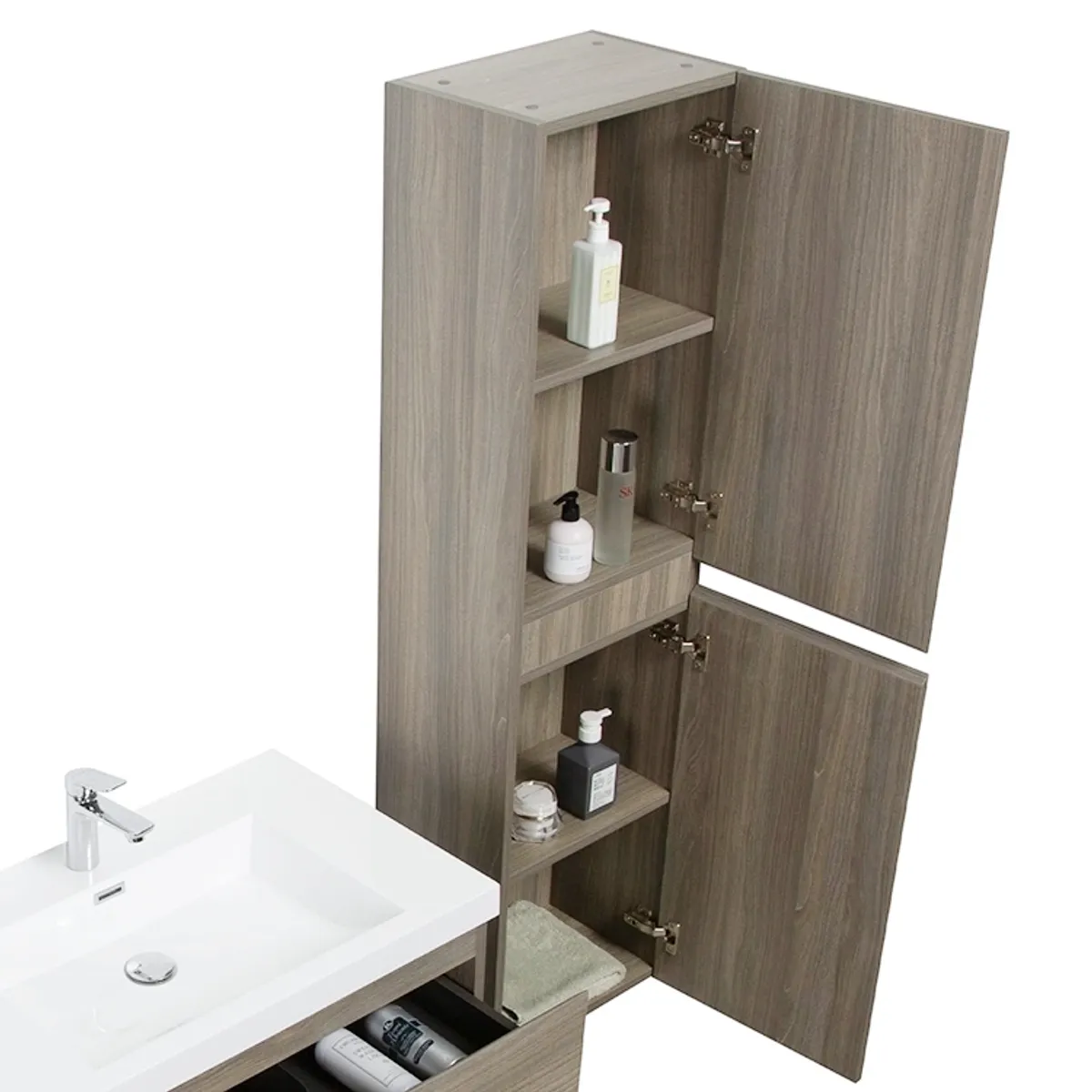 Badnor Melin 100cm+40cm møbelpakke (5341) Linnie speilskap