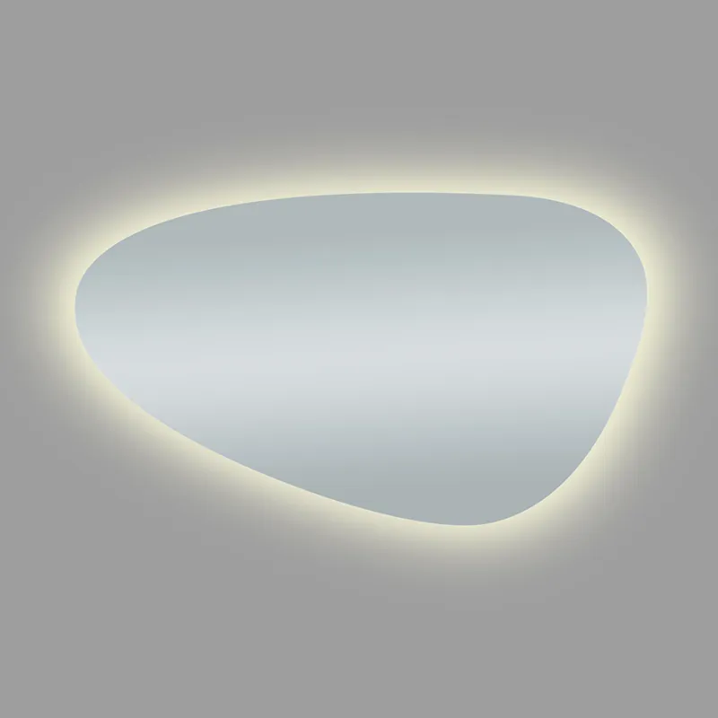 Badnor Sandy baderomsspeil (120cm) m/LED-belysning - asymmetrisk