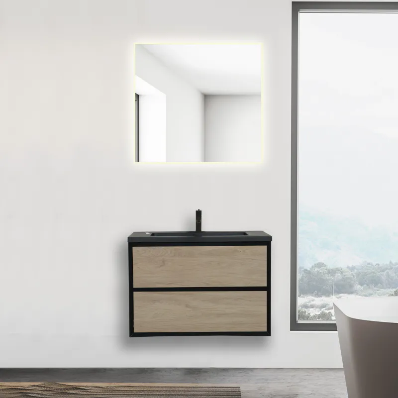 Badnor Lotte baderomsspeil (80x75cm) med LED-belysning
