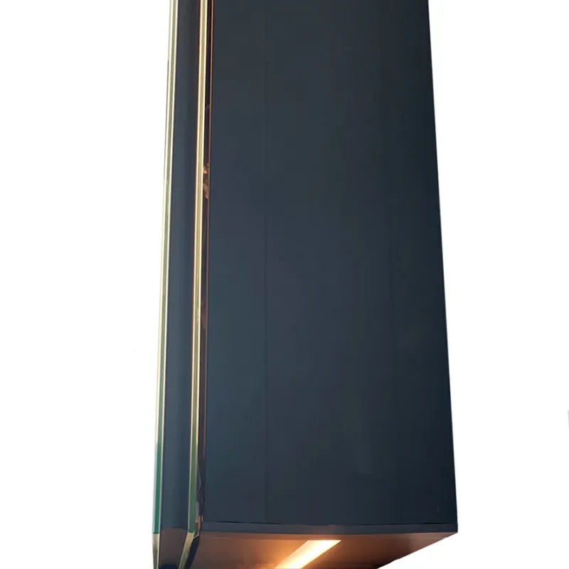 Badnor Leah speilskap (120cm), sort, m/stikkontakt og LED-lys