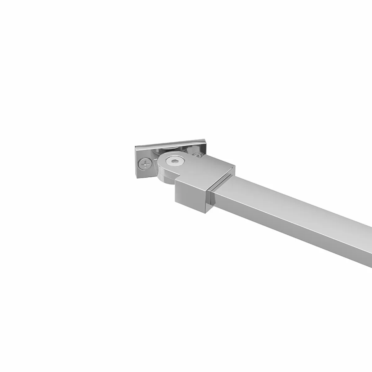 Badnor Shildon dusjvegg/walk-in hjørne - KROM - FLUTED glassfelt - 110cm