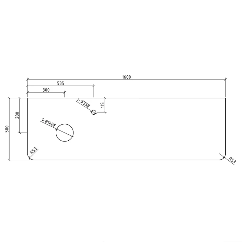 Badnor Mabelle 160+40cm (VENSTRE) mbl.pk (9811) Sissel speil