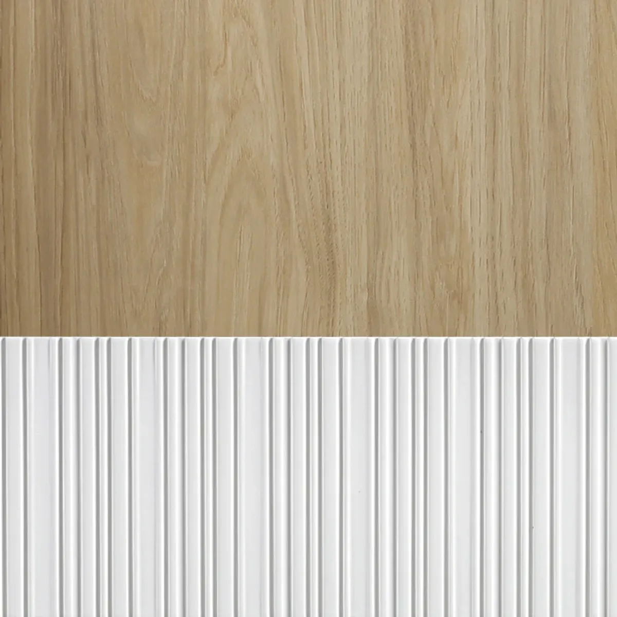 Badnor Marikken 75cm servantskap i LYS EIK/HVIT SPILE, m/hvit servant