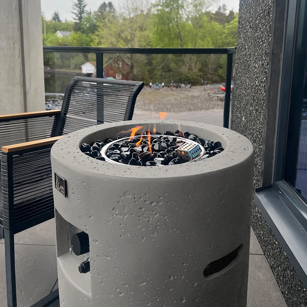 Arctic A-351 gassdrevet peisbord, CONCRETE GREY