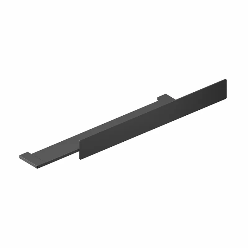 Badnor Shape vegghylle/håndkleoppheng, 1100x125x125mm - MATT SORT aluminium