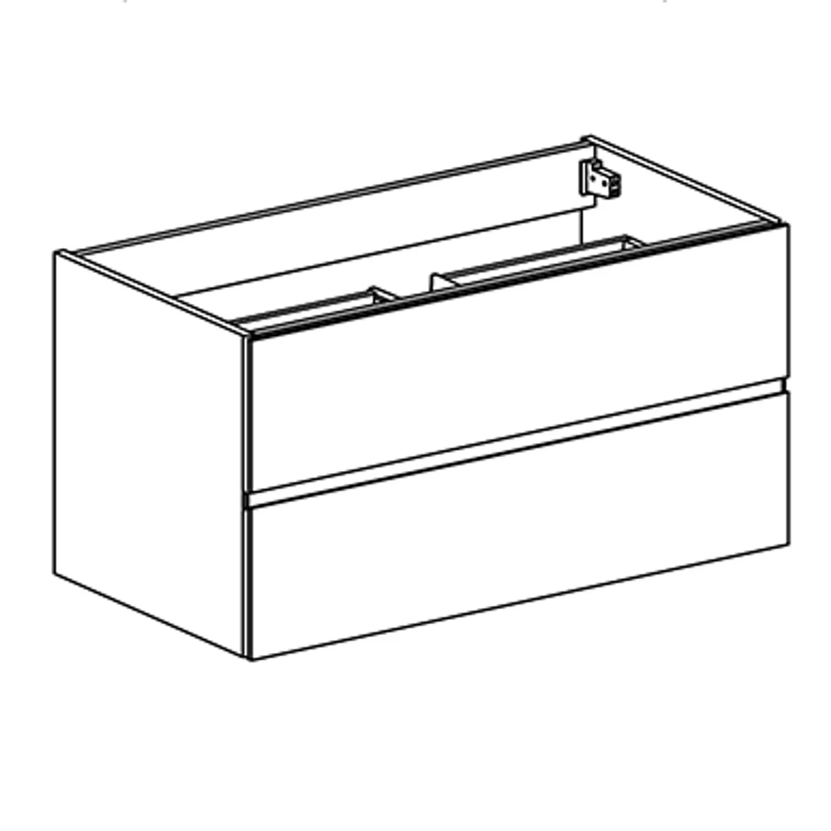 Badnor Mikala 120cm servantskap (enkel) - UTEN servant