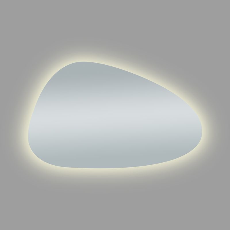 Badnor Sandy baderomsspeil (100cm) m/LED-belysning - asymmetrisk