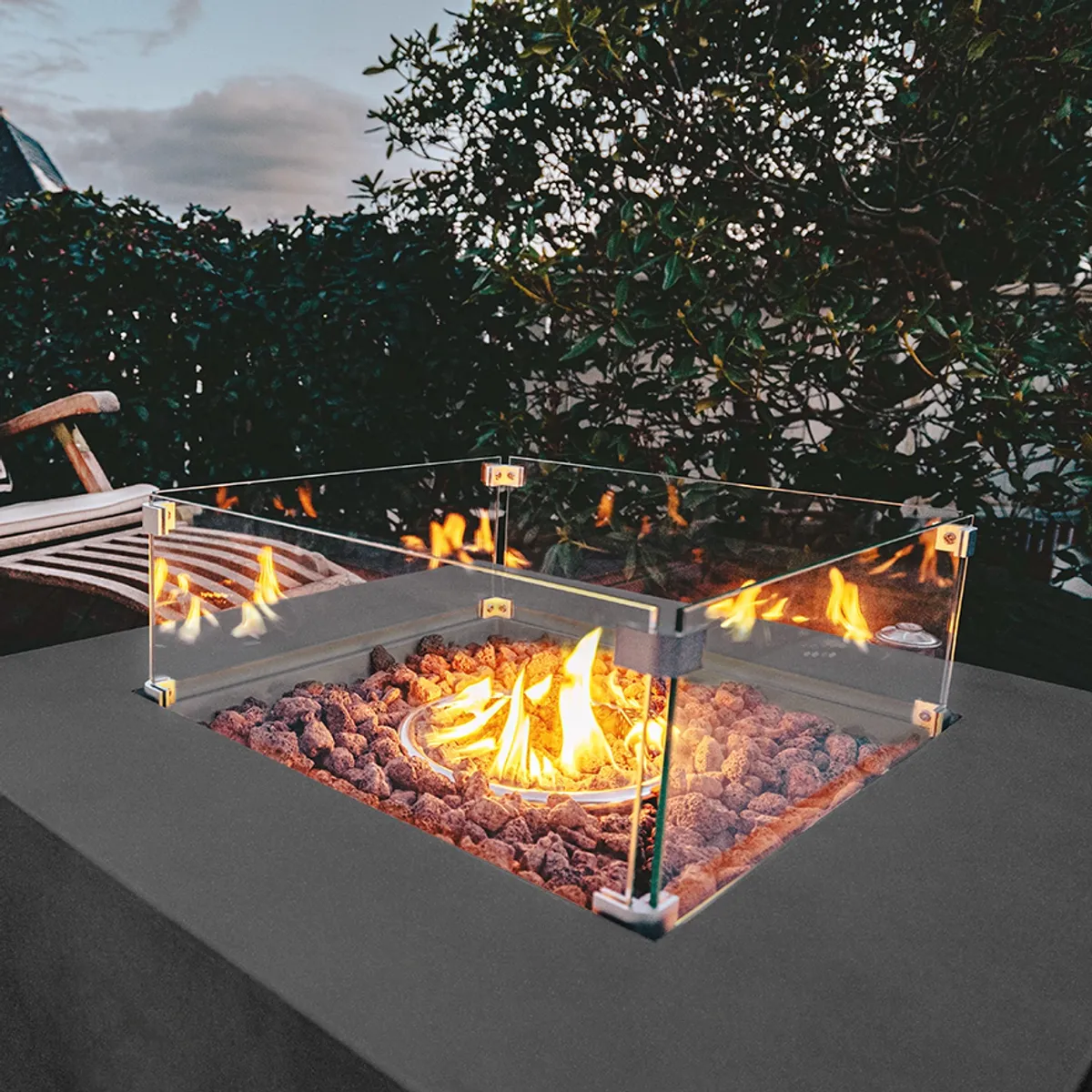 Arctic A-401 gassdrevet peisbord, CONCRETE GREY