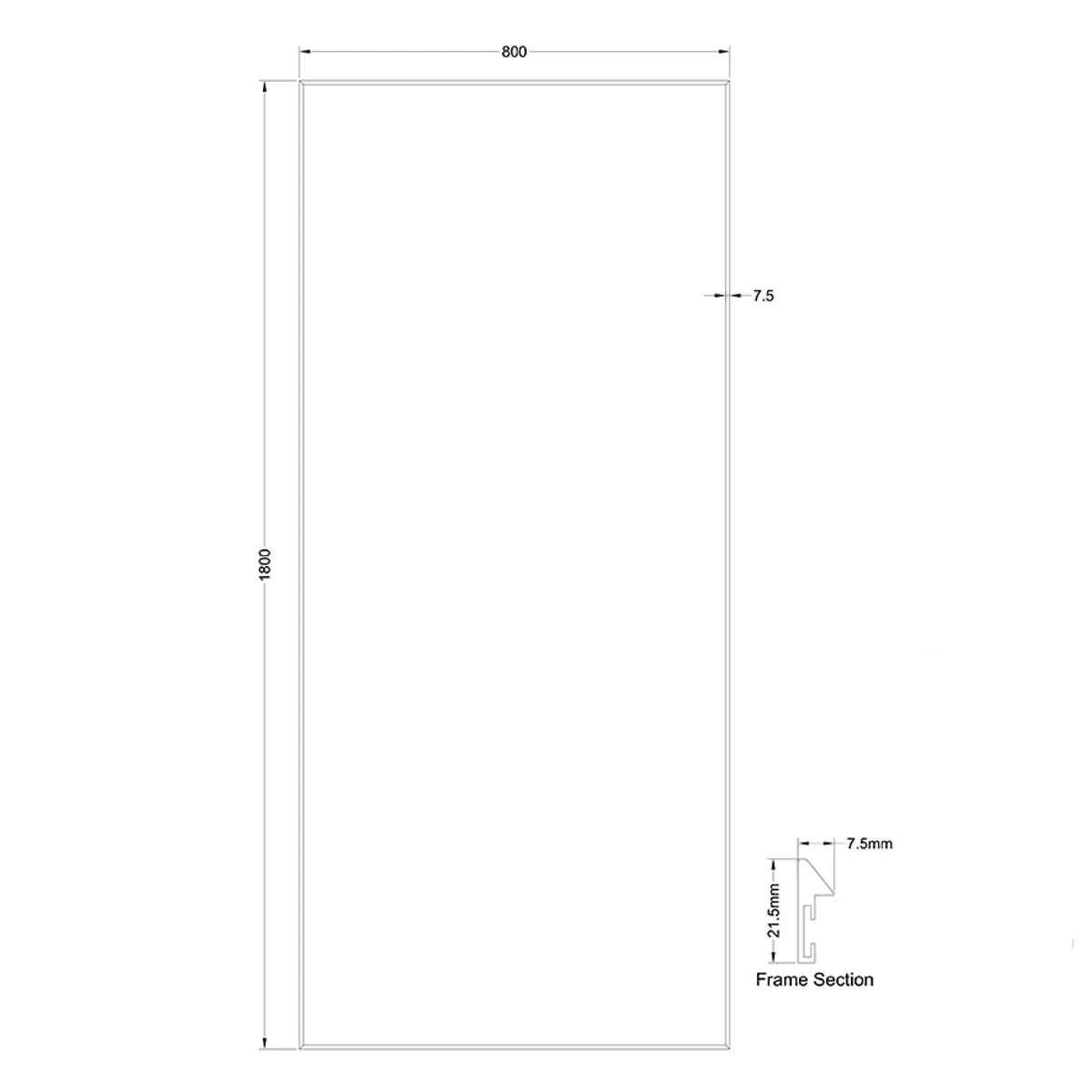 Badnor Melissa 180+40cm mbl.pk (98721) Saga speil m/lys