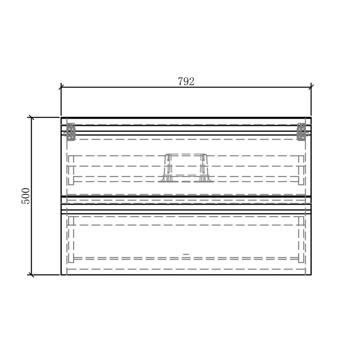 Badnor Malin KASTANJE 80cm servantskap m/ servant