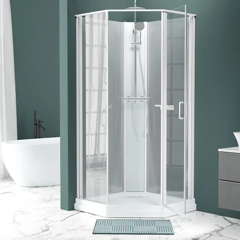 Badnor Nordica White lux 7-3 dusjkabinett 100x100cm m/takdusjsett