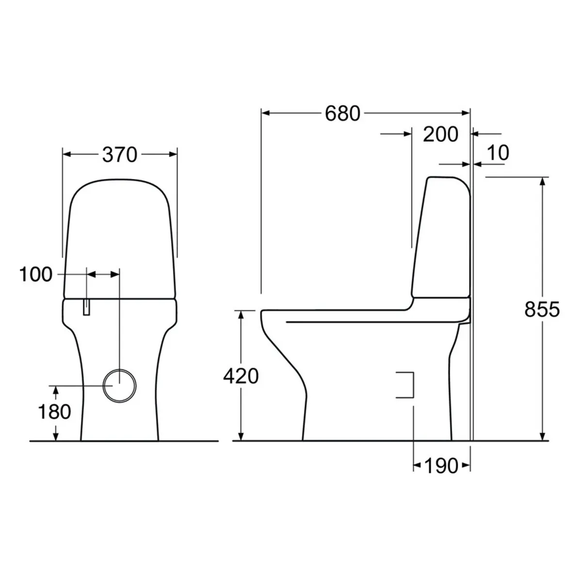 Gustavberg Estetic 8300 - SORT MATT inkl. sete