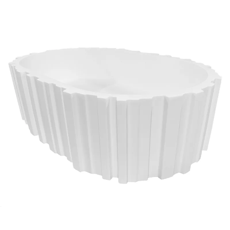 Badnor KStone Locarno Top Solid designservant HVIT MATT, 56x36cm