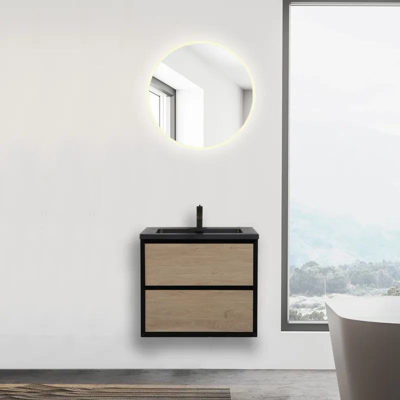 Badnor Lissie rundt baderomsspeil (60cm) med LED-belysning