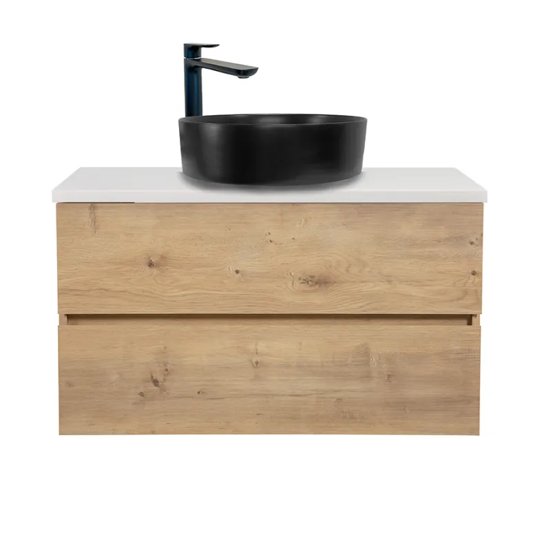 Badnor Mikala 90cm servantskap m/HVIT benkeplate