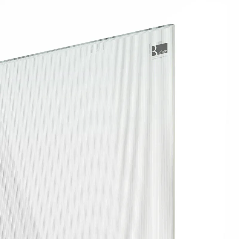 Badnor Shildon FLUTED glassfelt 1250x2000mm, 8mm herdet glass (018)