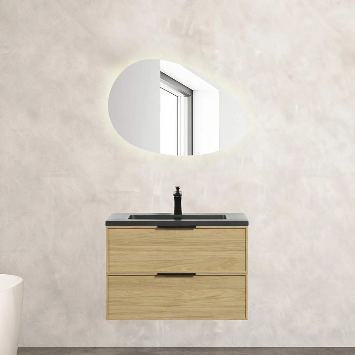 Badnor Melissa 75cm mbl.pk (98240) Lucy speilskap m/lys