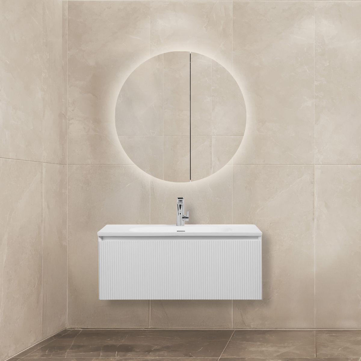 Badnor Merethe 90cm møbelpk (7105) Leon speilskap