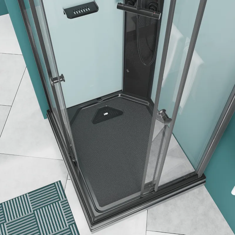 Badnor Scandia Black lux 8-2 dusjkabinett 105x90cm m/dusjsett