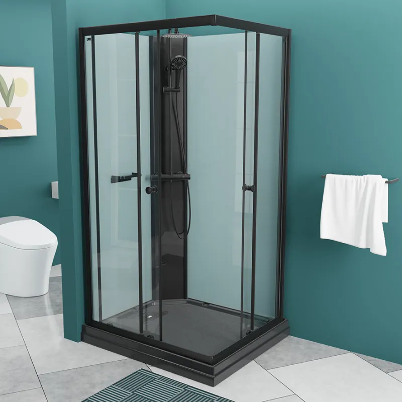 Badnor Scandia Black lux 8-2 dusjkabinett 105x90cm m/takdusjsett