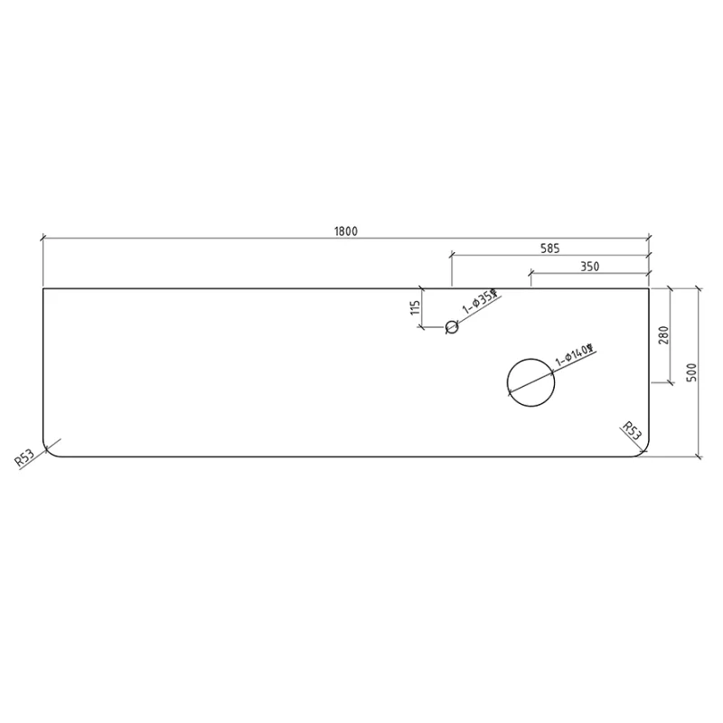 Badnor Mabelle 180+40cm (HØYRE) mbl.pk (9913) Sienna speil
