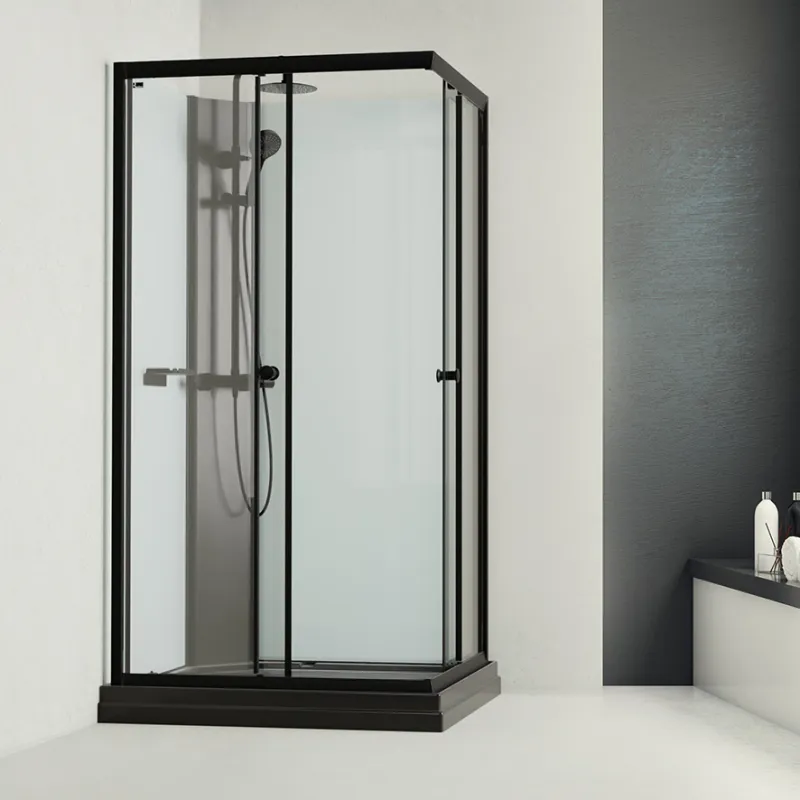 Badnor Scandia Black lux 8-2 dusjkabinett 105x90cm m/takdusjsett