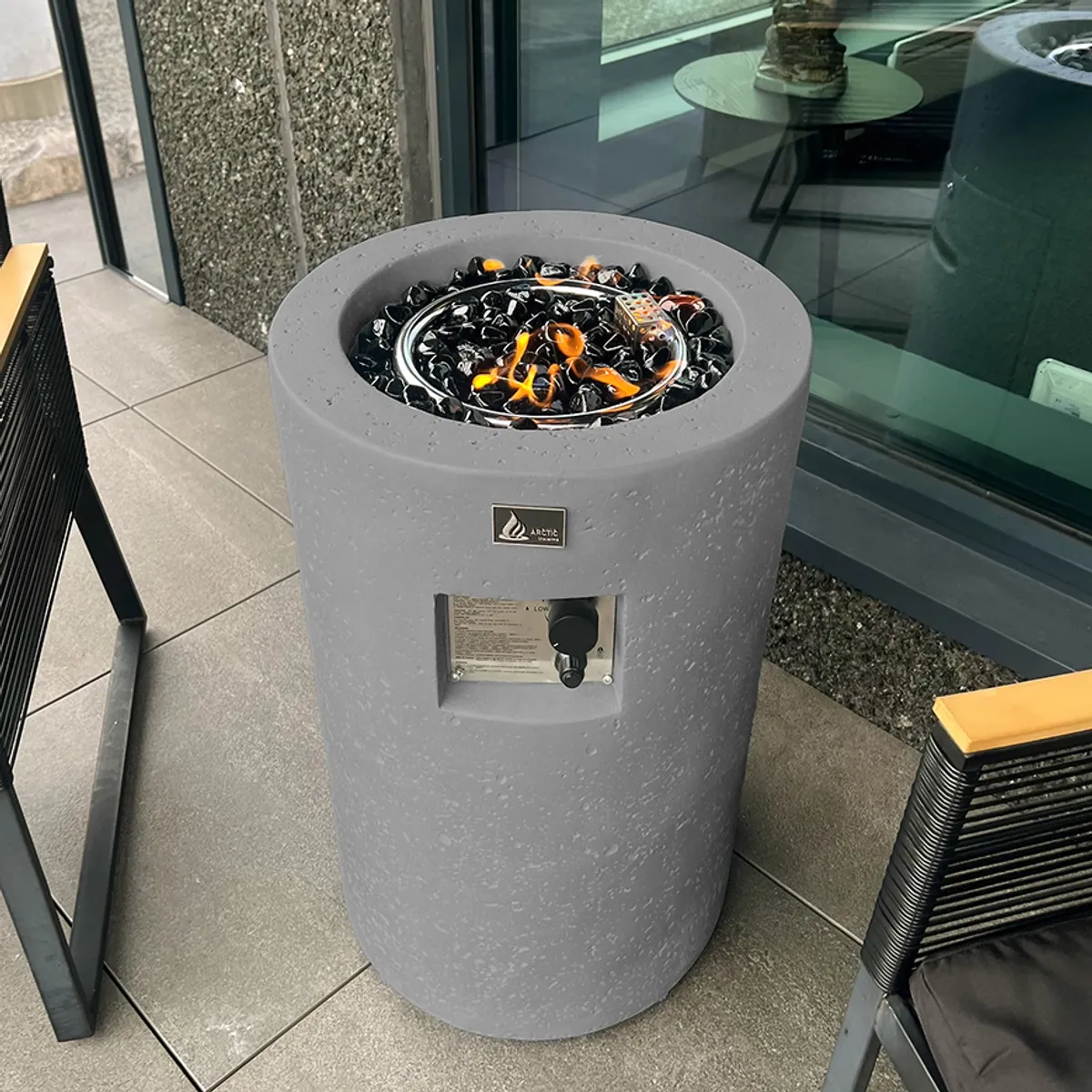 Arctic A-351 gassdrevet peisbord, CONCRETE GREY