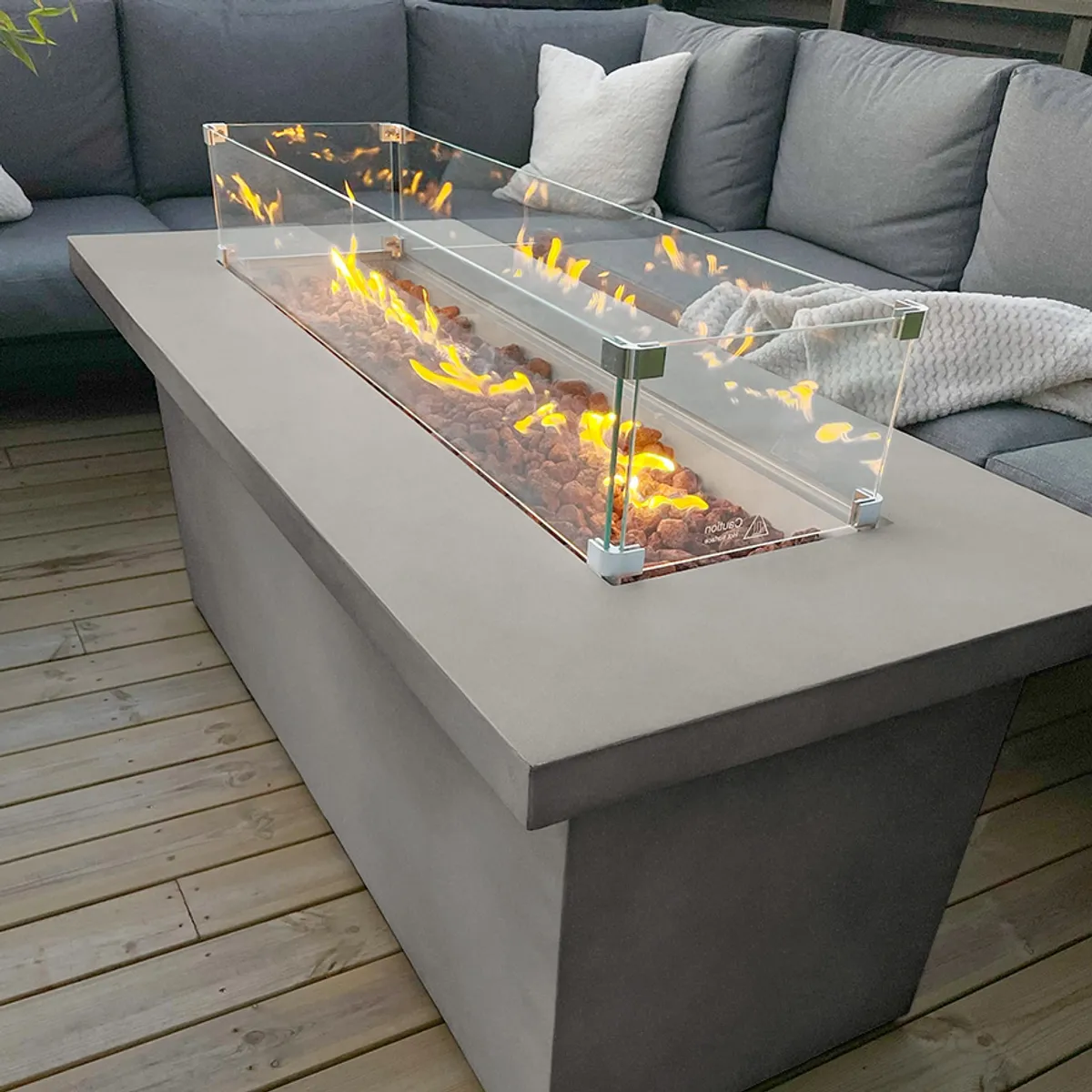 Arctic A-702 gassdrevet peisbord, CONCRETE GREY