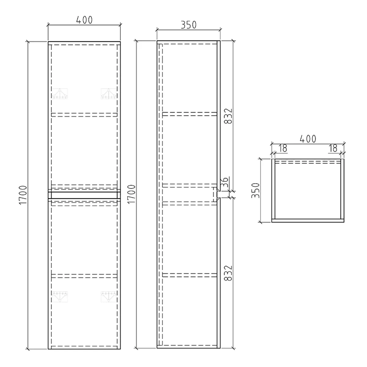 Badnor Maiken 120+40cm mbl.pk (9611) Sienna speil m/lys
