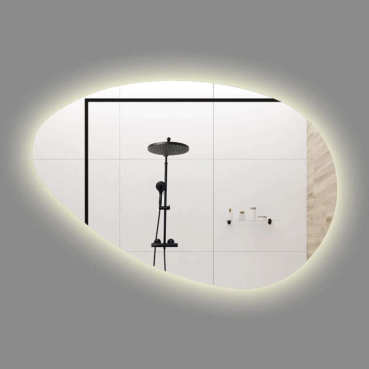 Badnor Mikala 120cm dobbel servant (8503) Lucy speil m/lys