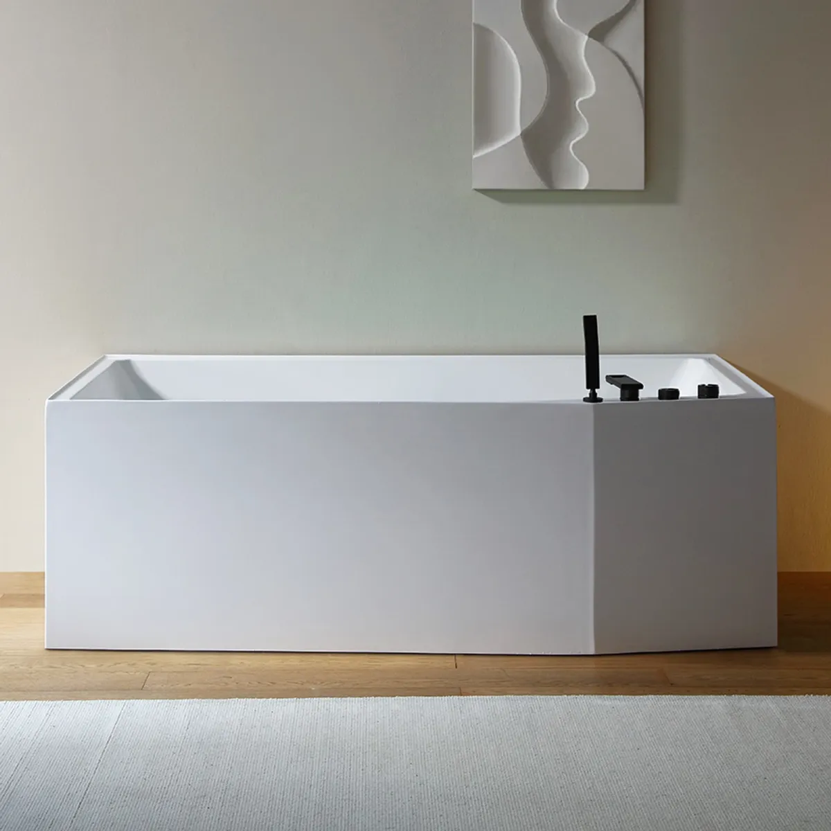 Badnor Nicola designbadekar m/ innb. blandebatt. 180x120cm