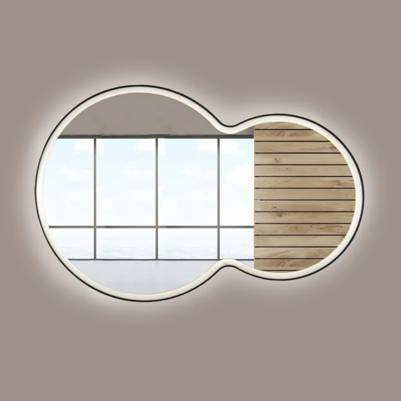 Badnor Leonora dobbelt rundt speil (150cm) m/ LED-belysning