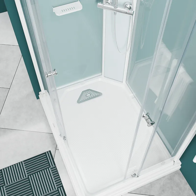 Badnor Nordica White lux 8-3 dusjkabinett 120x90cm m/dusjsett