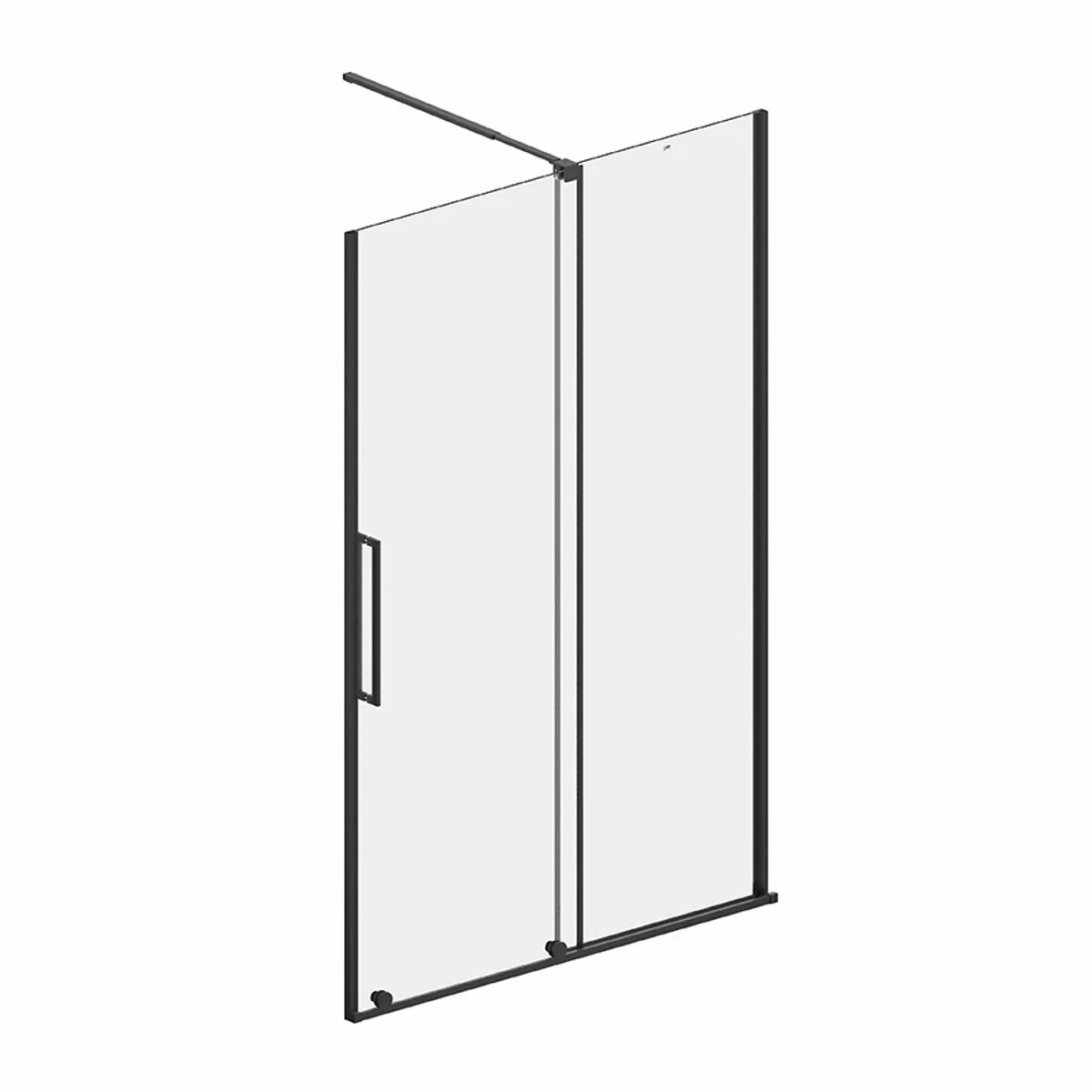 Badnor Køhler ll Nisjeløsning m/skyvedør - 120-140cm - matt sort
